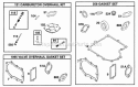 Gasket Sets Diagram and Parts List for  Briggs and Stratton Engine